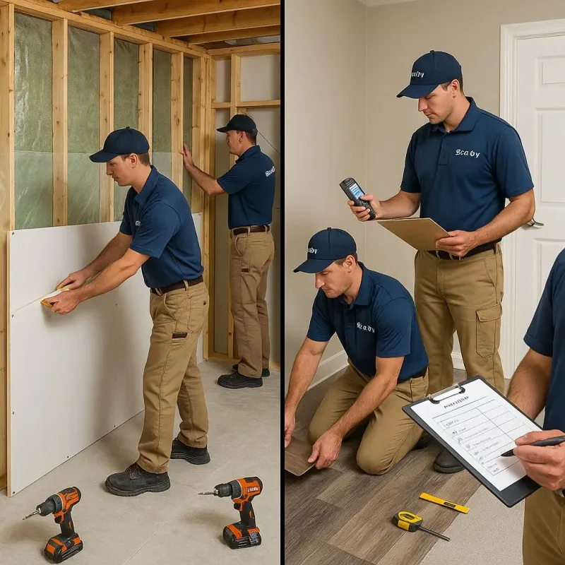 Repairs and Reconstruction process in East Farmingdale, NY